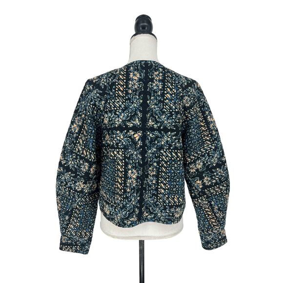 Ulla Johnson Seema Bandana Copped Jacket In Azure - Picture 11 of 11